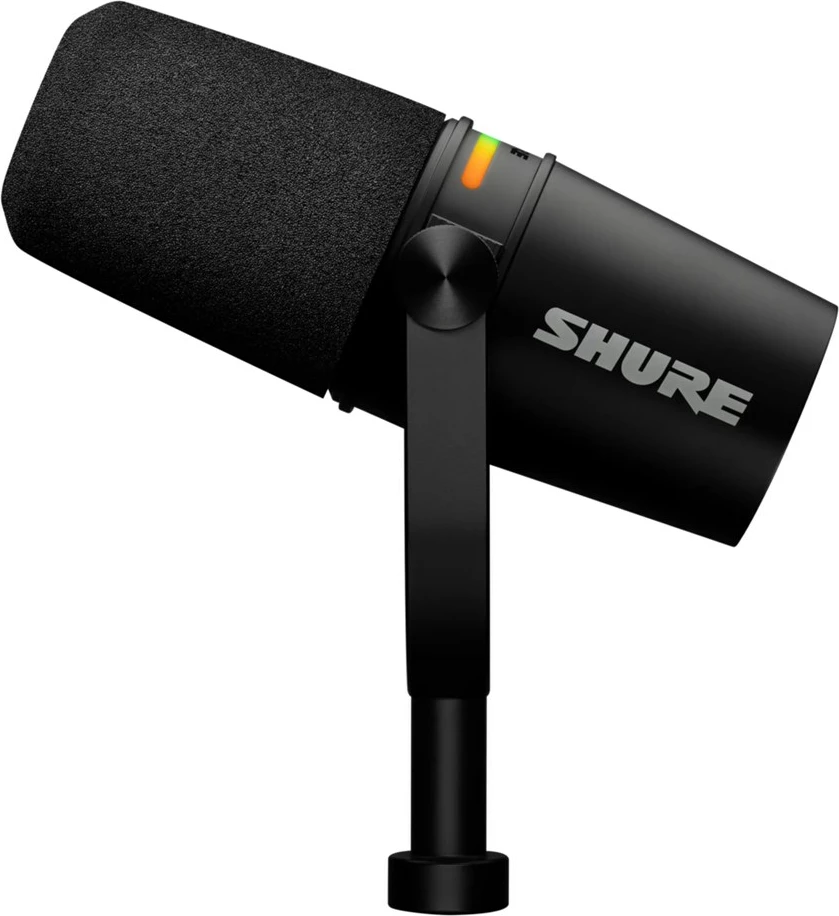 Mikrofon Shure MV7+-K-BNDL, XLR/USB-C, i zi + mbajtëse tavoline GATOR