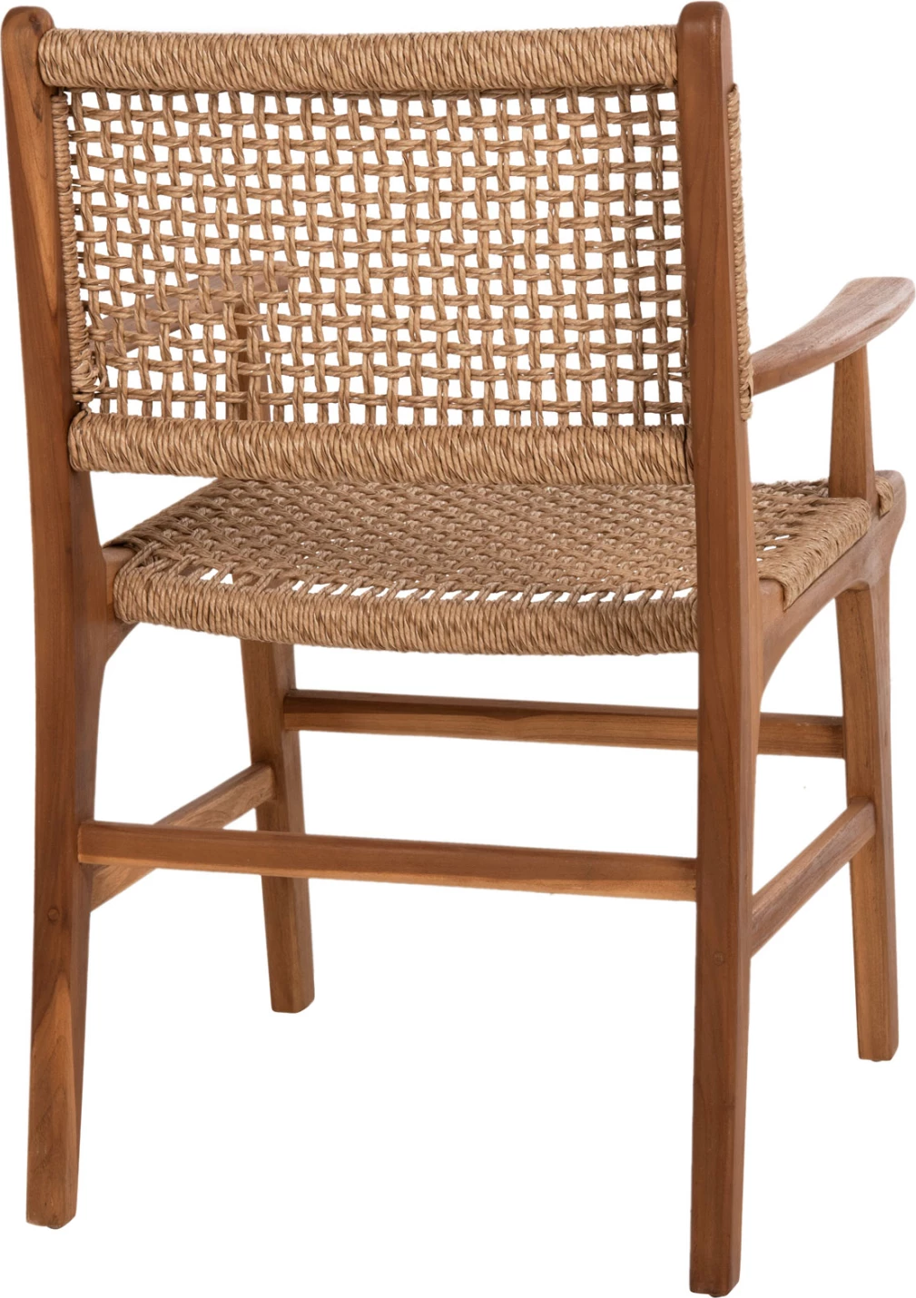 Karrige NESHA, dru TEAK, ngjyrë natyrale, VIRO litar, 57x57x86H cm., set prej 2 copë