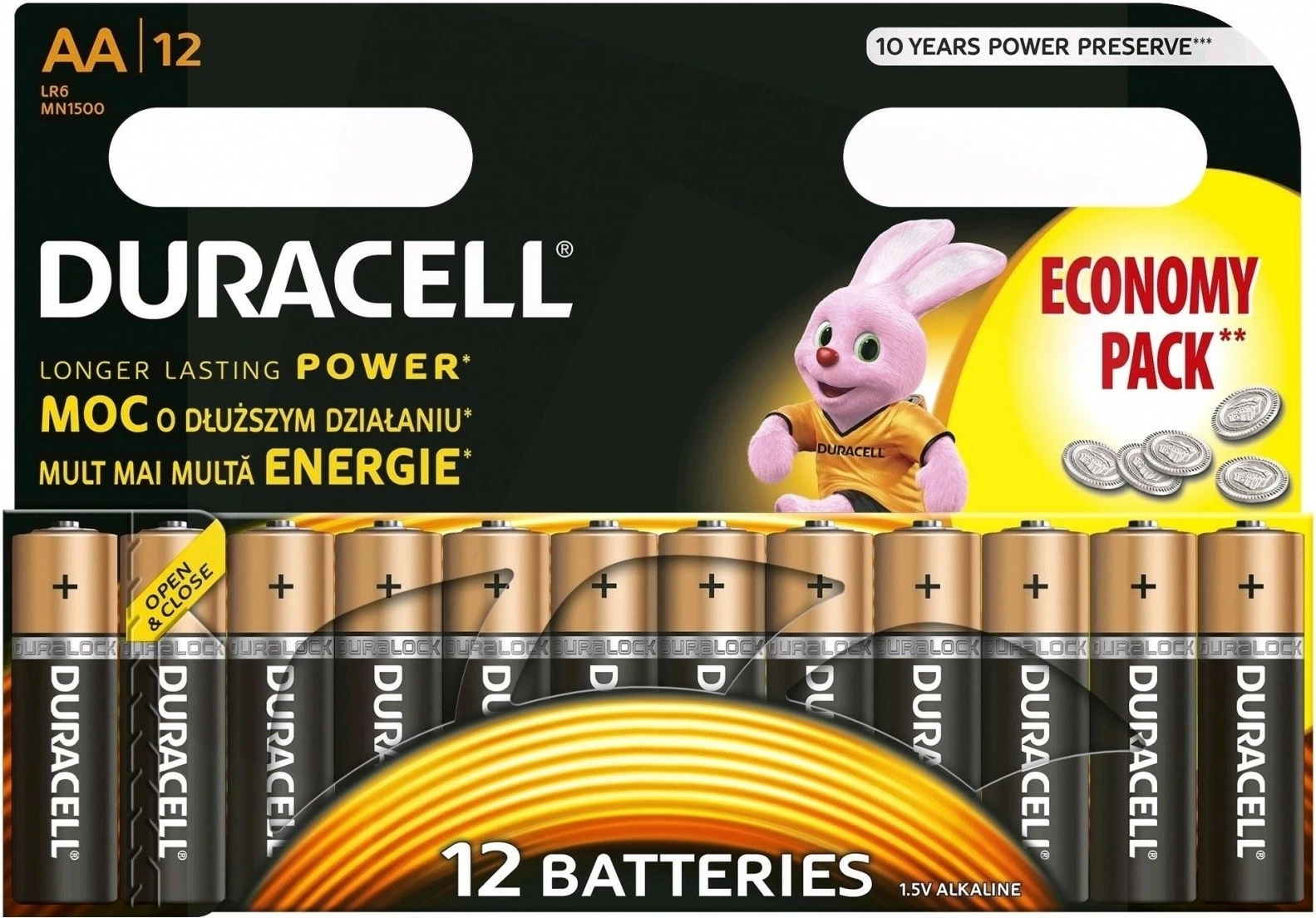 Bateri Duracell AA/LR6, 1.5V alkaline, 12 copë