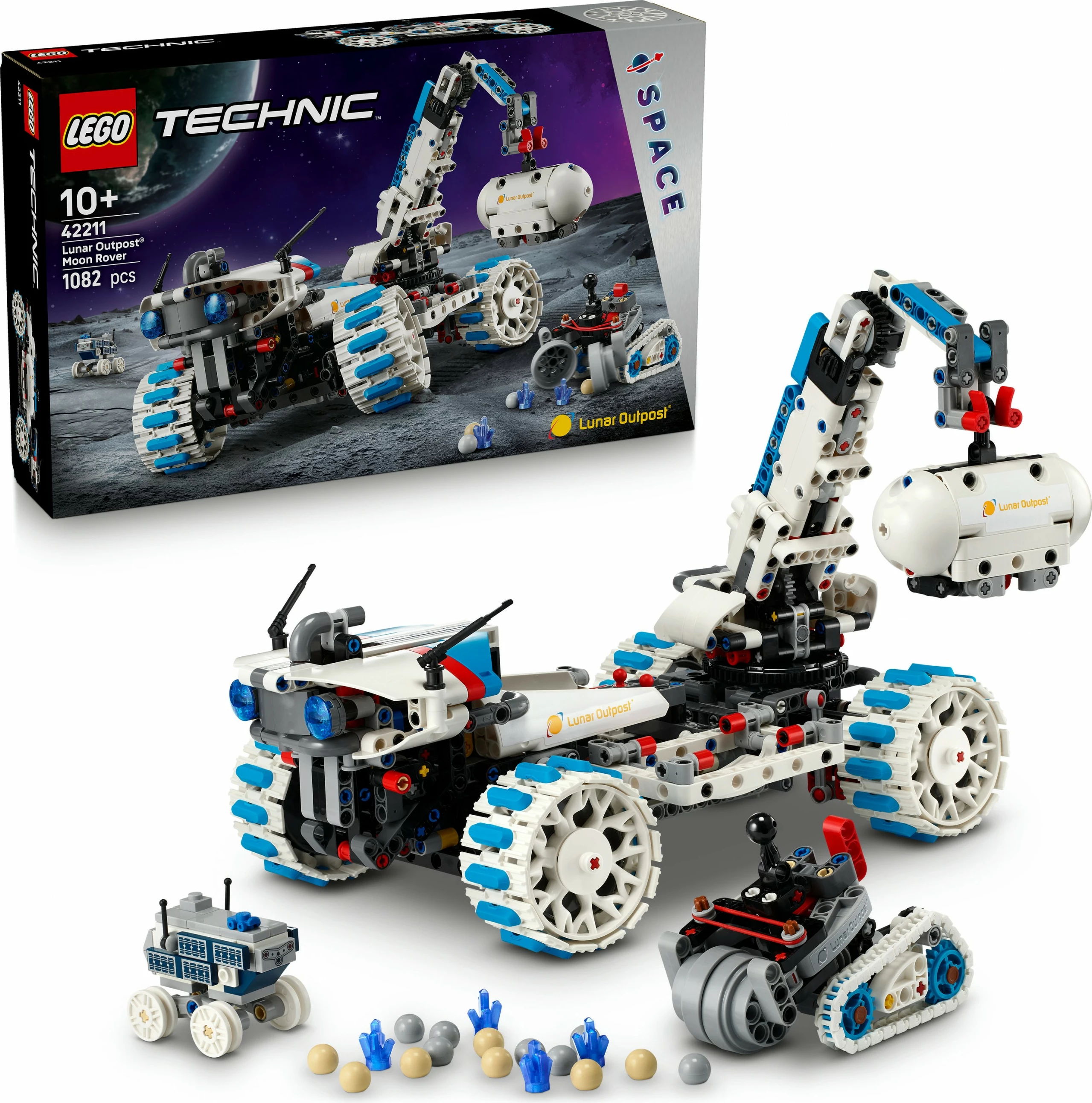 Set ndërtimi LEGO Technic 42211 Lunar Outpost, 1082 pjesë, shumëngjyrësh
