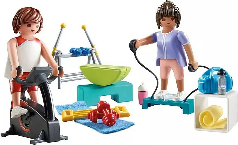 Set lodrash Playmobil My Life 71806 me figura dhe pajisje fitnesi, shumëngjyrëshe