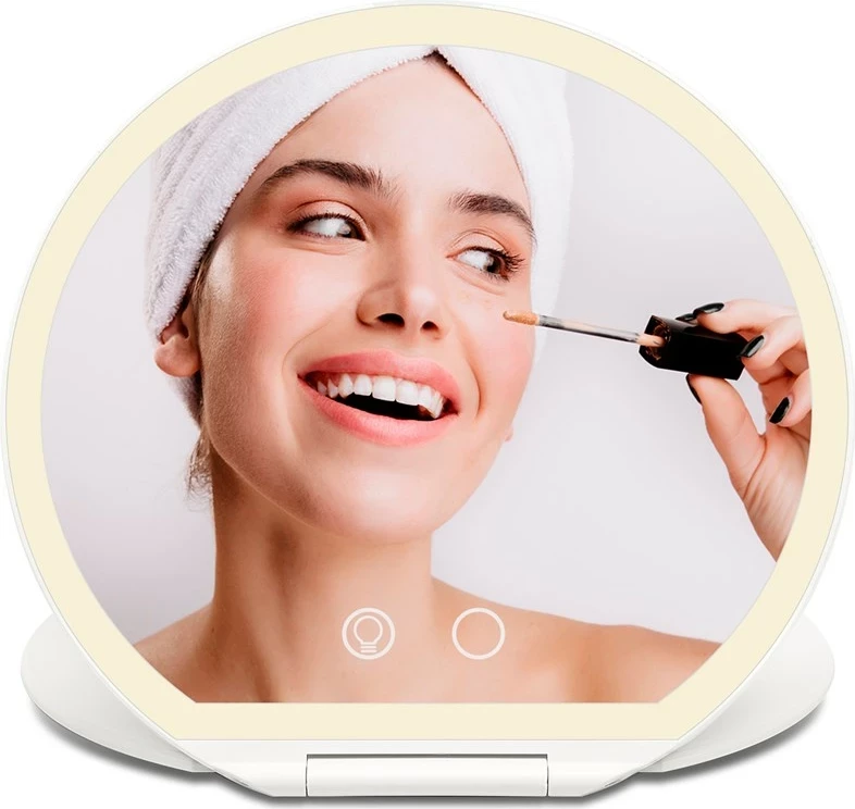 Pasqyrë make-up Girmi BE03, e bardhë