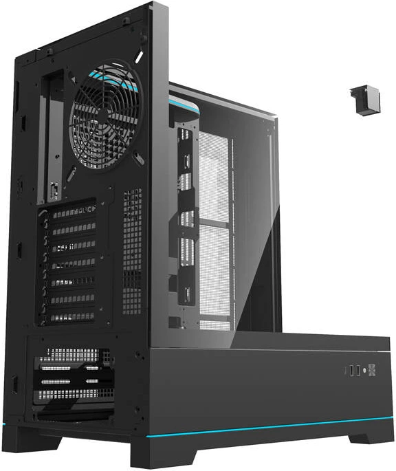 Kasë Darkflash DY450, ATX Mid Tower, pa ventilatorë, xham i temperuar, e zezë