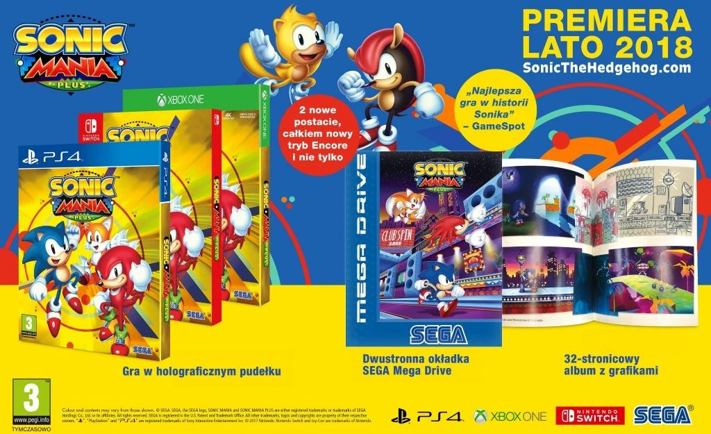 Lojë Nintendo Switch SEGA Sonic Mania Plus, Standard Edition, anglisht (US)