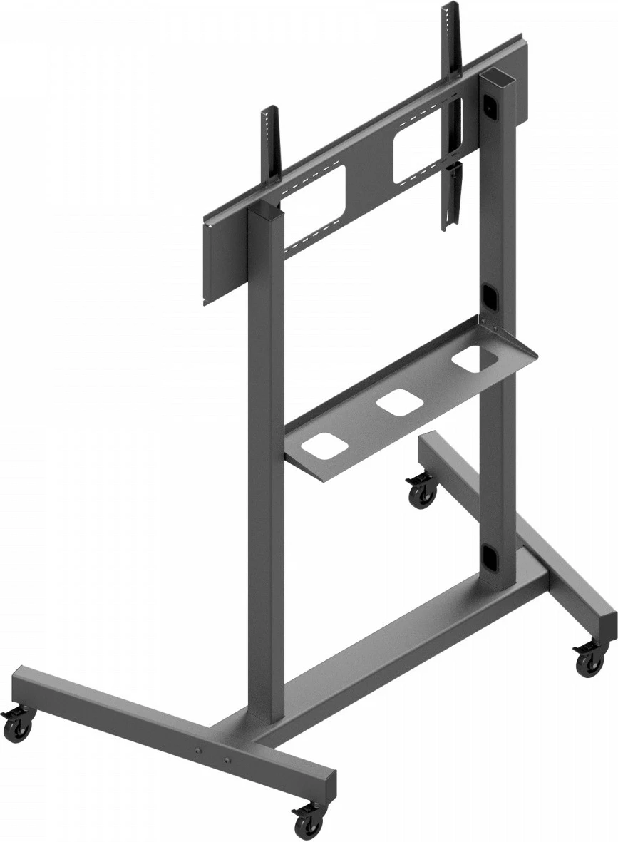 Karrocë për TV/monitor Edbak TR19, për ekrane 55-110 inç, çelik, e zezë