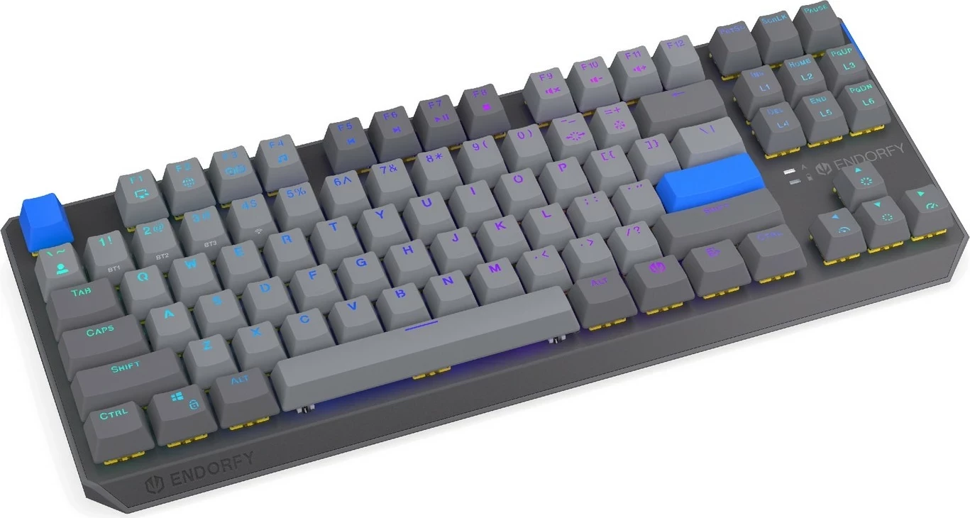 Tastierë mekanike wireless Endorfy Thock V2 TKL, RGB, 87 taste, gri