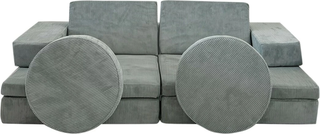 Divan-krevat dy vendësh, Atelier del Sofa, Puzzle, ngjyrë kaltër