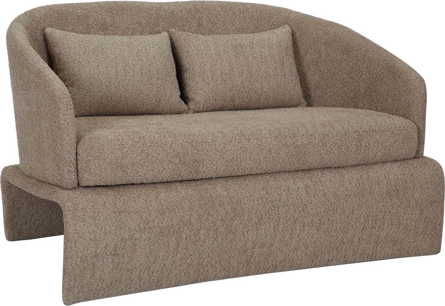 Divan 2-vendësh BEVY2 FH9678.03, ngjyrë bezhë, kornizë metalike, 128x72x74H cm