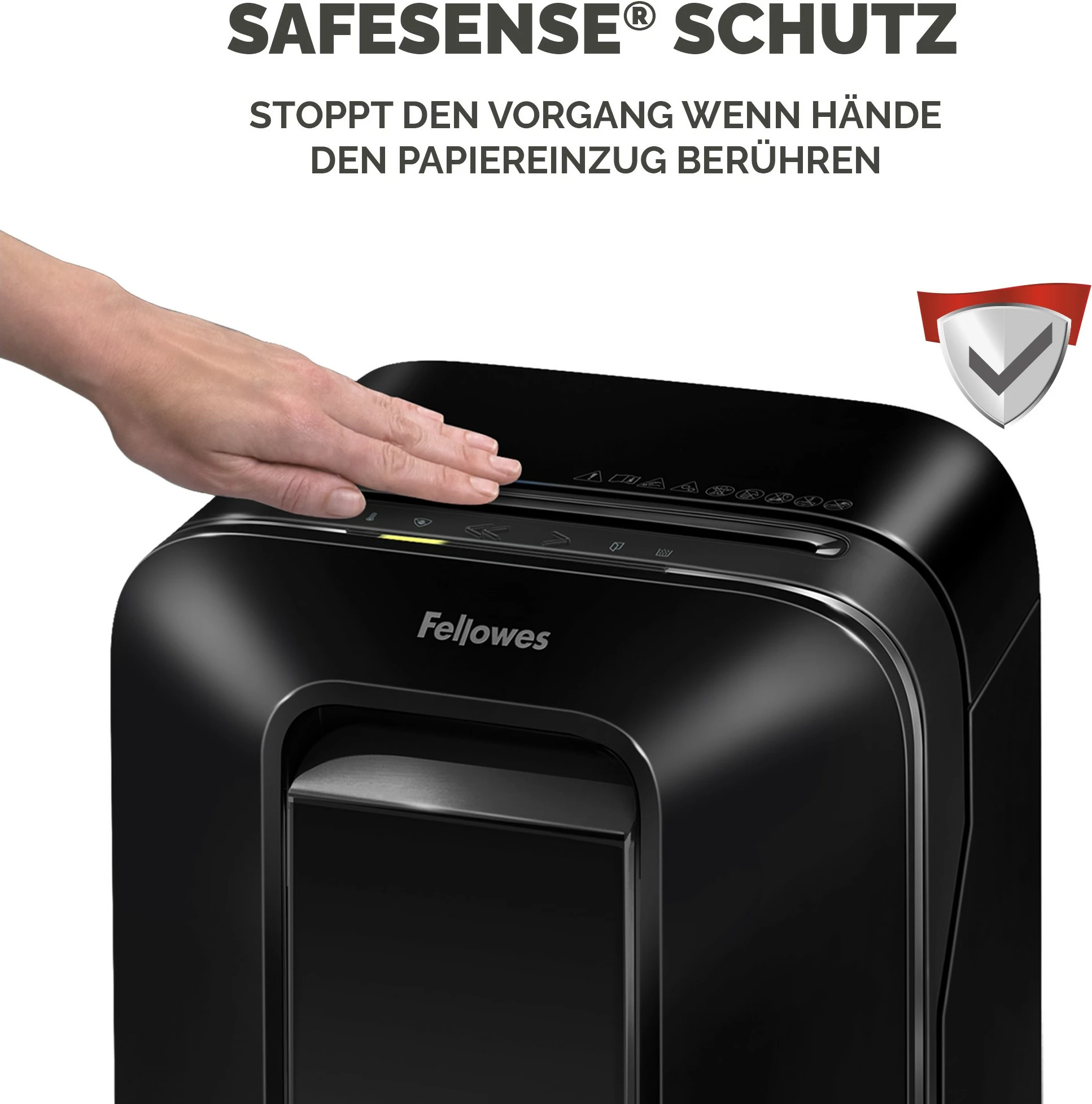 Shredder Fellowes BF5050001, 12 mm, 22 L, 4 rrota, A4, e zezë