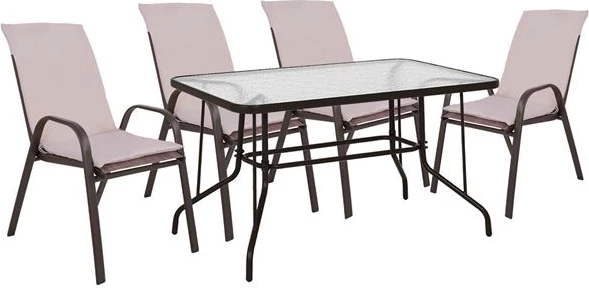 Set kopshti tavolinë & karrige FH10568.02, 5 pjesë, të kafta