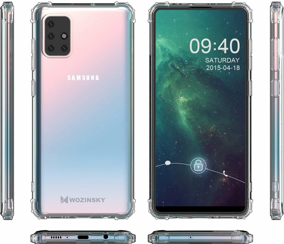 Mbështjellës Wozinsky Anti Shock për Samsung Galaxy A72, transparent