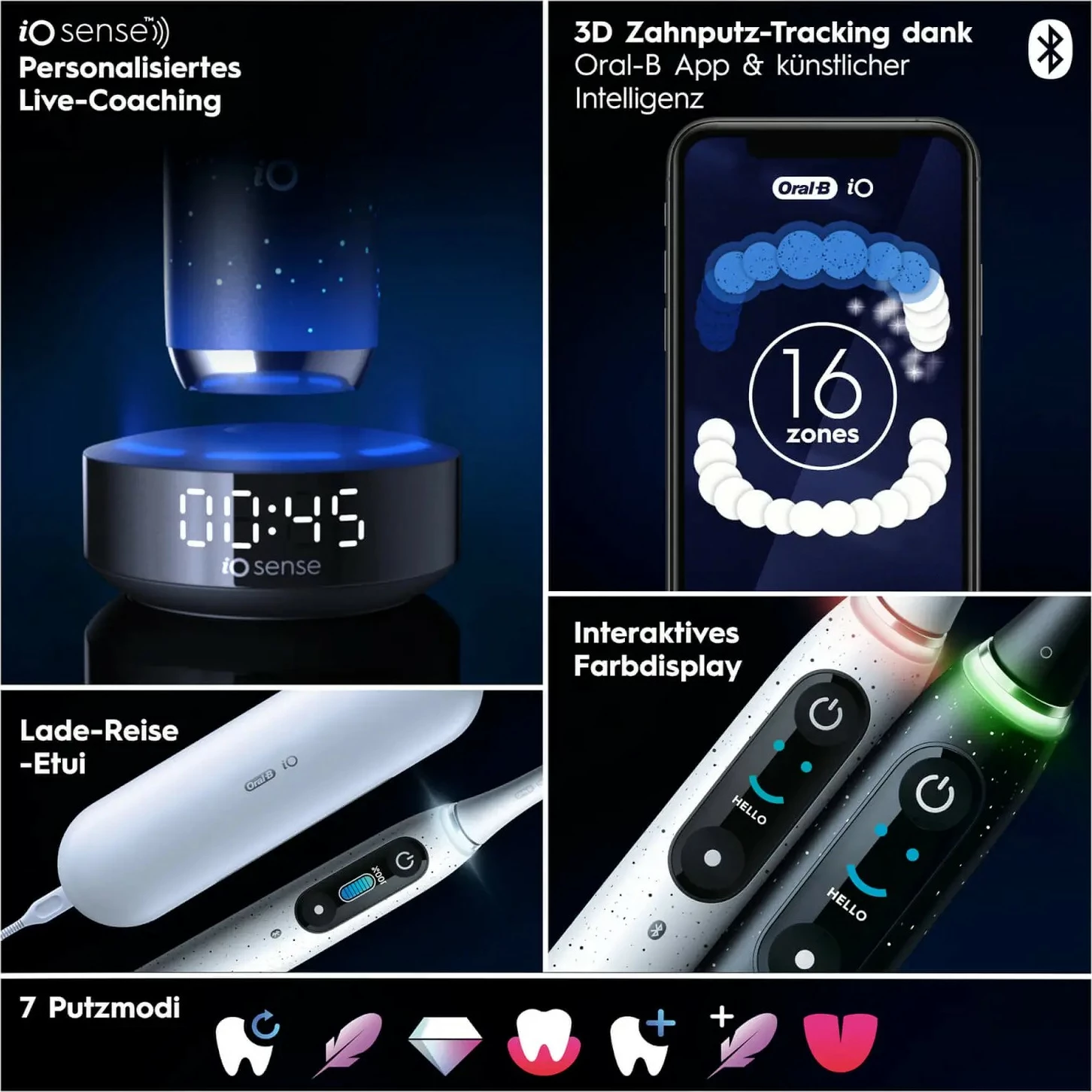 Furçë dhëmbësh rrotulluese Oral-B iO iO10, Cosmic Black