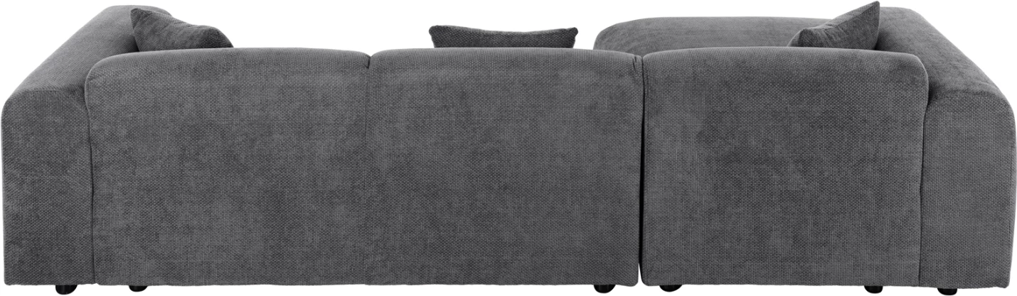 Divan qoshe, BRICKEN FH3275.04L, pëlhurë antracit, 110-282x98-160x72H cm