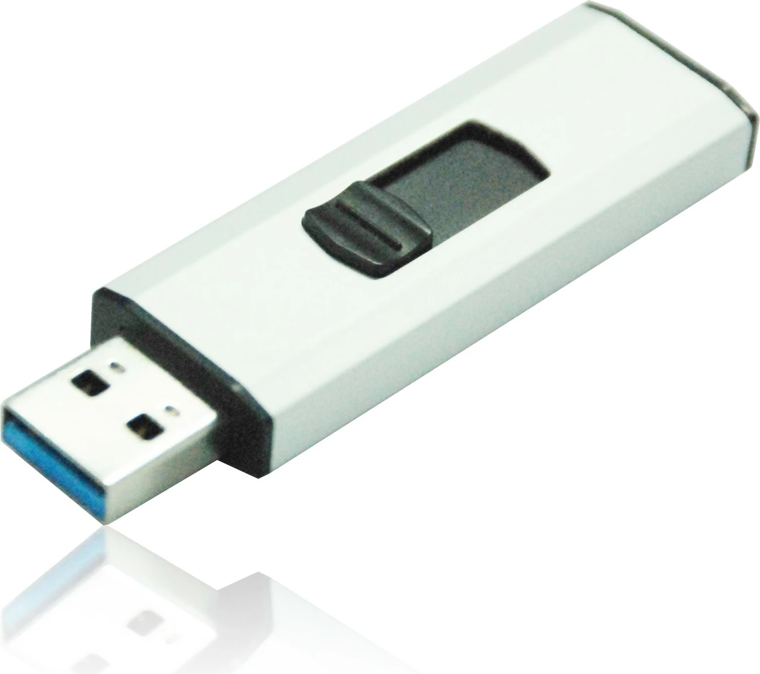 USB stick MediaRange MR919, 256GB, USB 3.2, slide, zi/argjendtë