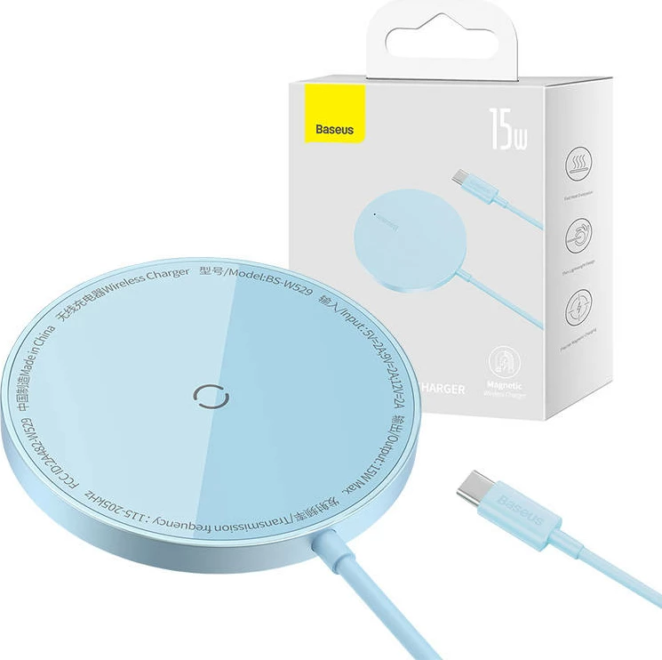 Karikues wireless magnetik Baseus Simple Mini 3, 15W, Kaltër