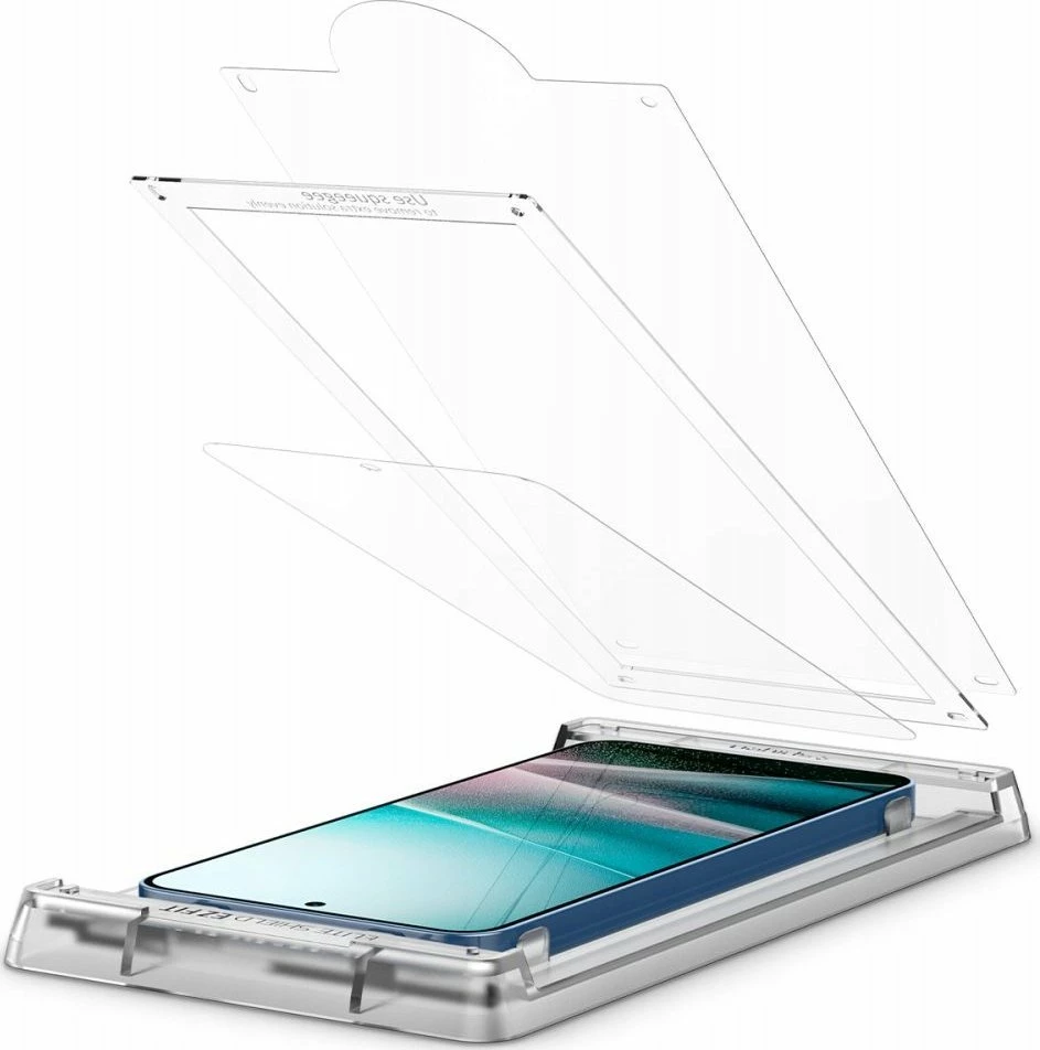 Xham mbrojtës hibrid Spigen Elite Shield EZ Fit HD për Samsung Galaxy S25, transparent, 1 copë