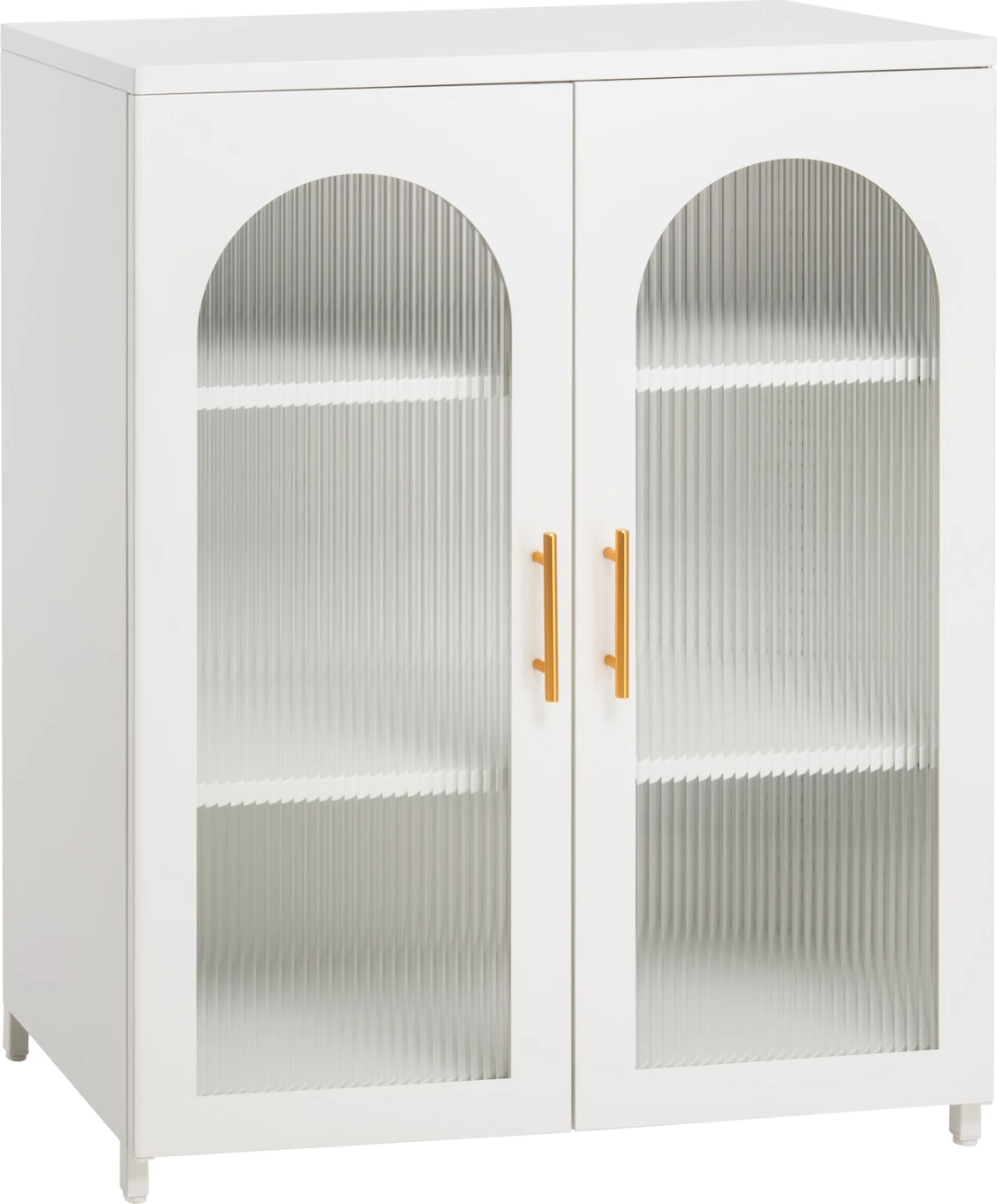 Kabinet metalik për ekspozim CARIL FH9571.02 i bardhë 80x37-40x102H cm