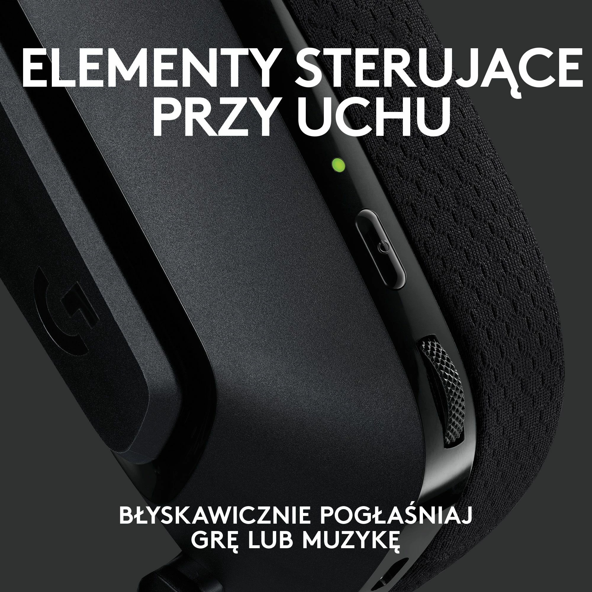 Kufje gaming Logitech G535 LIGHTSPEED 981-000972, wireless, USB receiver, PS4/PS5/PC, Black
