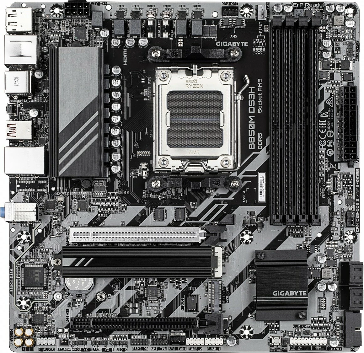Pllakë amë Gigabyte B850M DS3H, Socket AM5, micro ATX