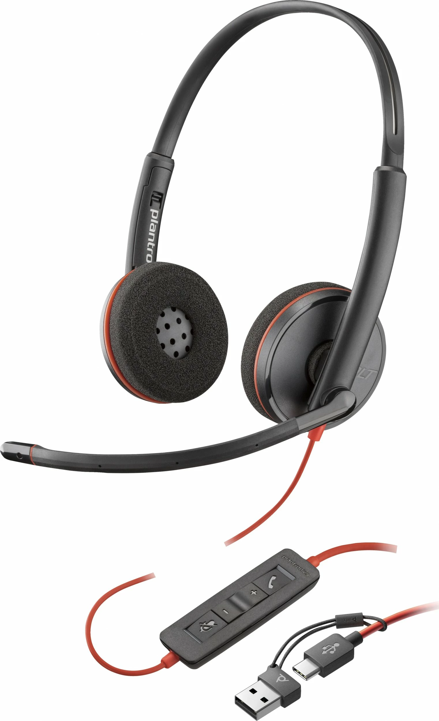 Kufje me mikrofon Poly Blackwire C3220 stereo USB-C, të zeza