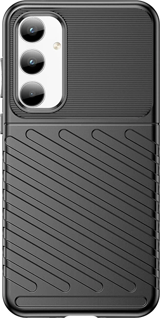 Mbështjellës i fortë Hurtel Thunder Case për Samsung Galaxy A35, i zi