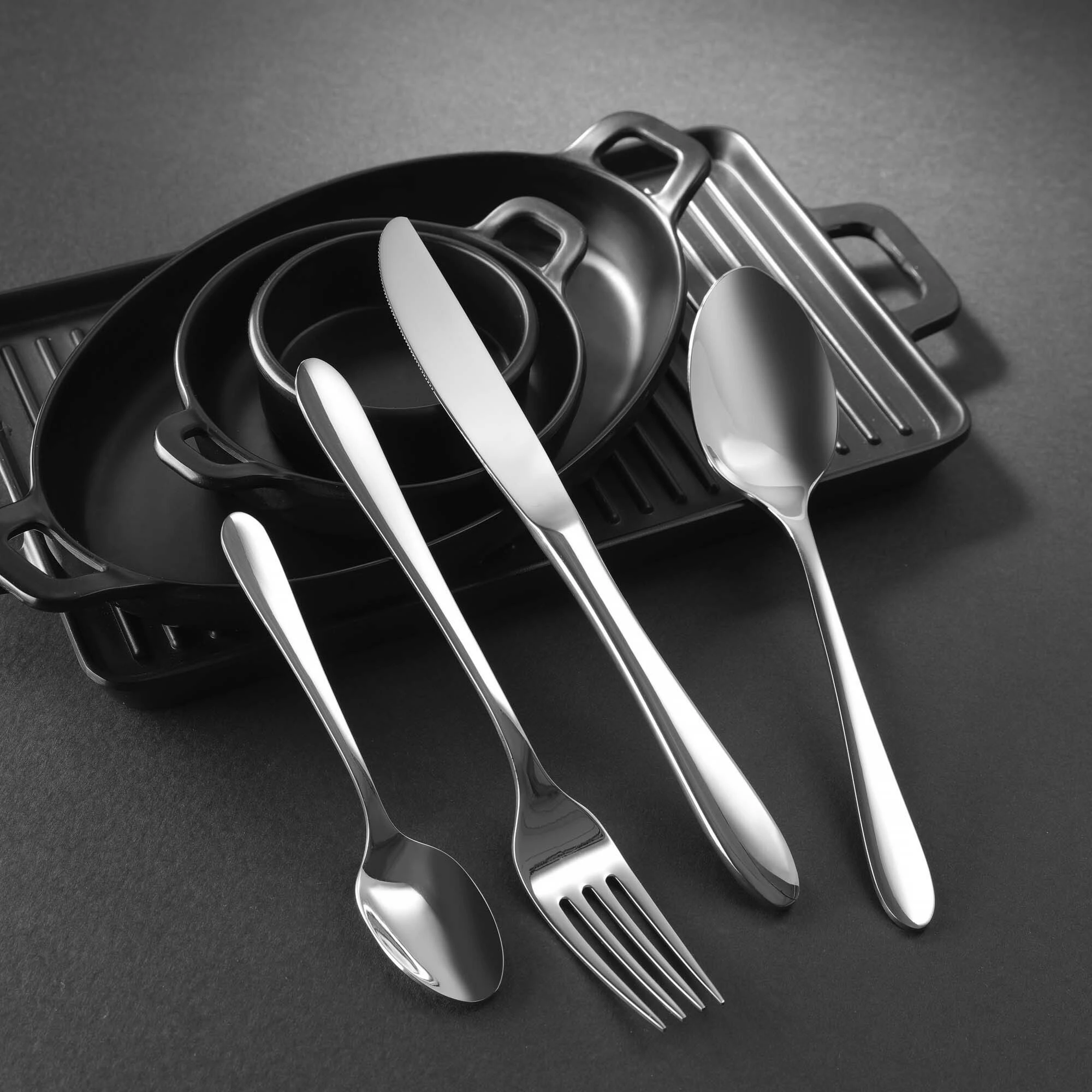 Lugë çaji OVE Como 137 mm, inox 18/10, argjend, set 12 copë