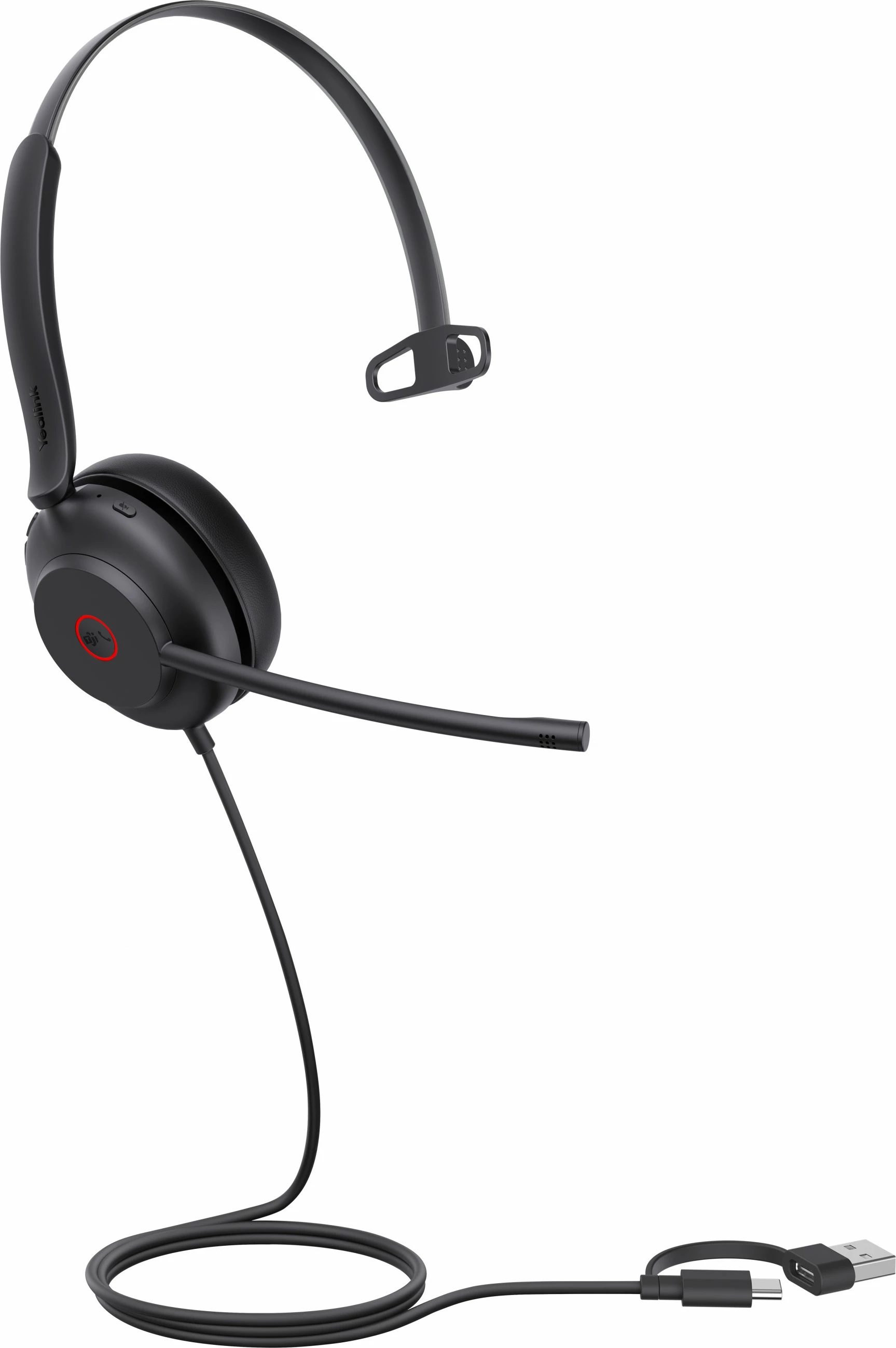 Kufje Yealink UH35 Mono Teams USB-C/A, e zezë