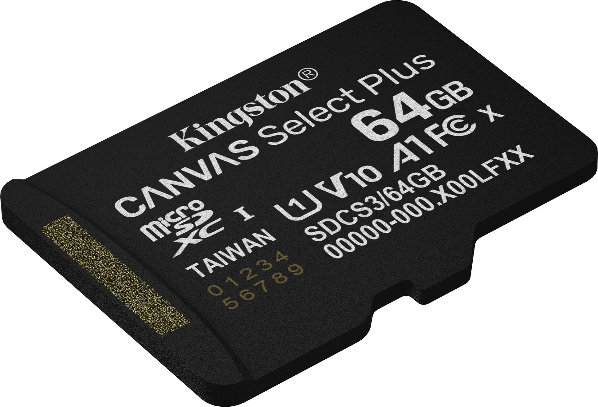 Kartelë memorie Kingston Canvas Select Plus 64GB microSDXC me adapter, e zezë