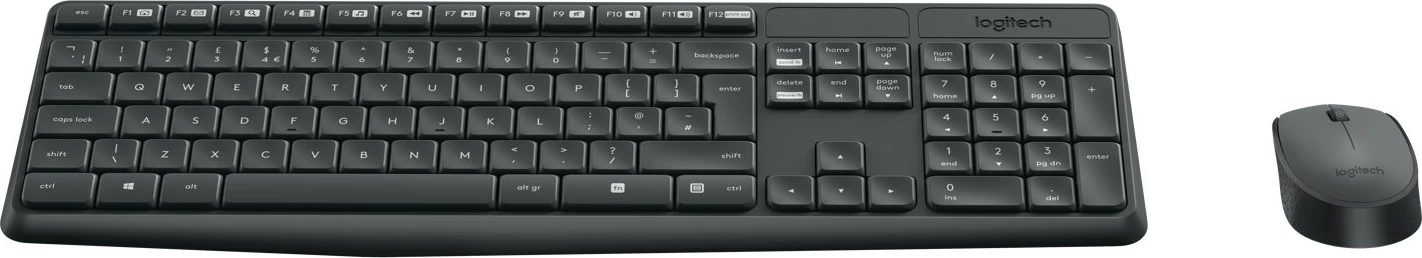 Set tastierë dhe maus Logitech MK235, wireless, USB, QWERTY, gri