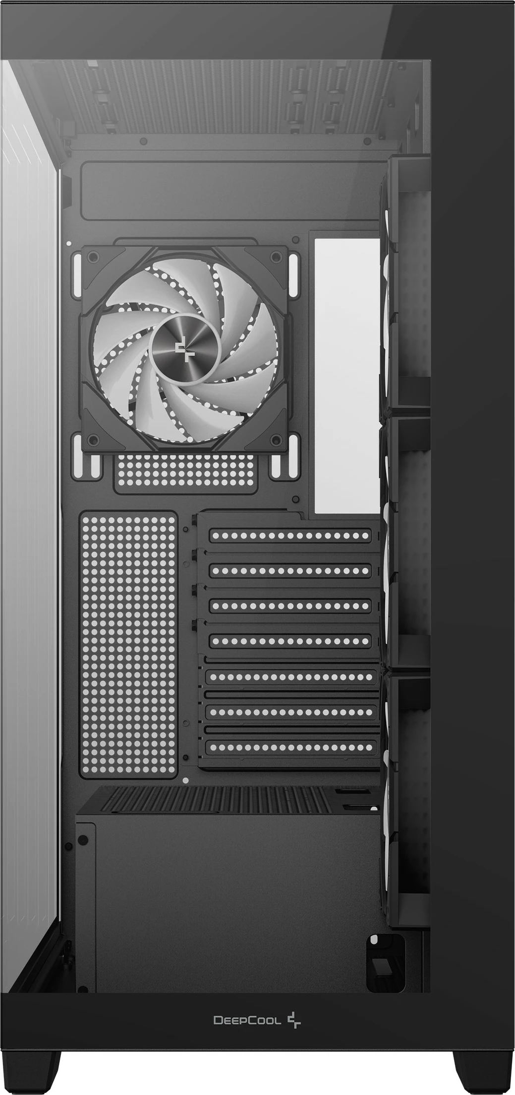 Kasë Deepcool CG580 4F, Midi Tower, ATX, xham i temperuar, e zezë