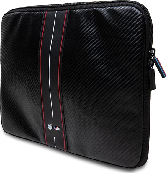 Mbështjellës BMW Carbon Red Stripe për laptop 14 inç, i zi