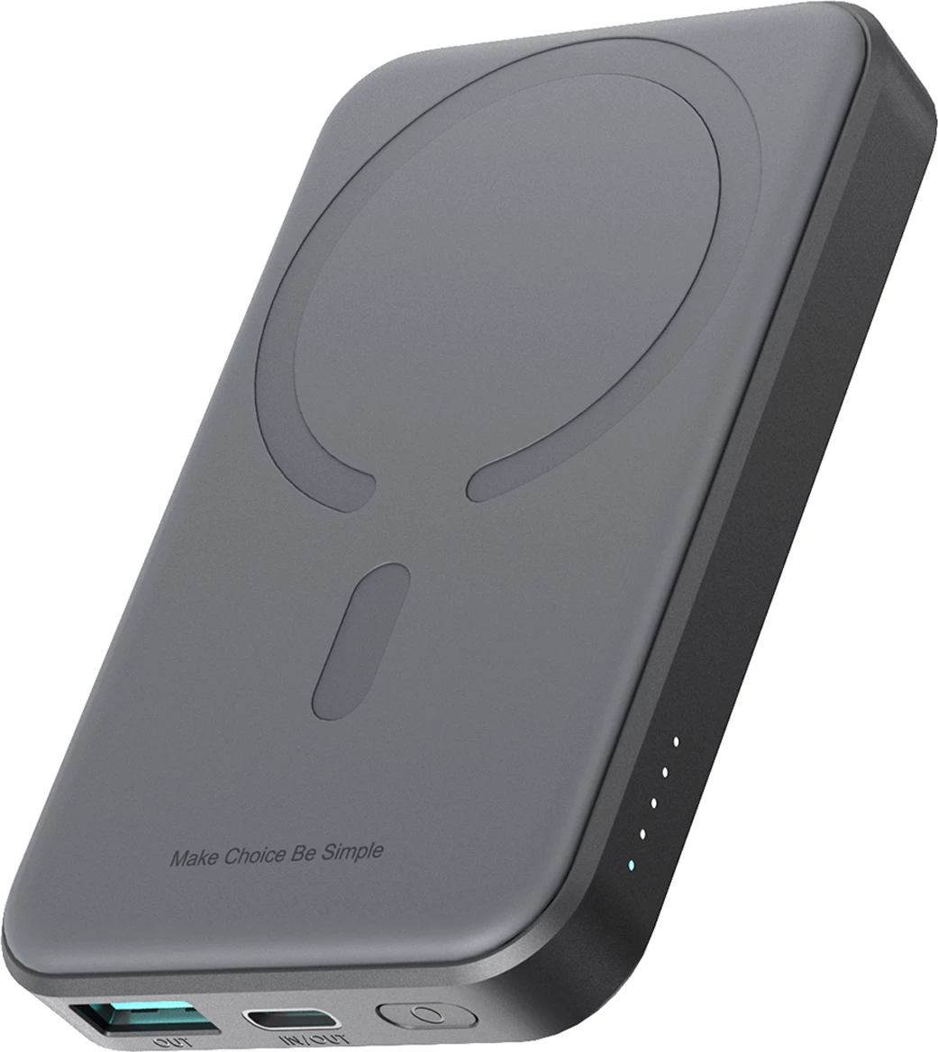 Powerbank Joyroom JR-W020 Mini 5000mAh, USB-A/USB-C, karikim wireless, i zi