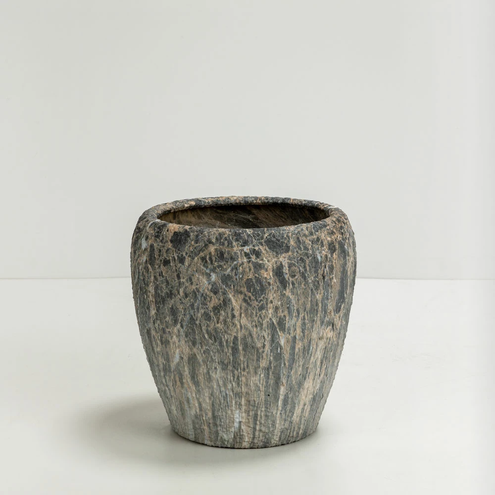 Set vazo GASHER 3 copë, qeramikë, antracit-bezhë, 42x42x35