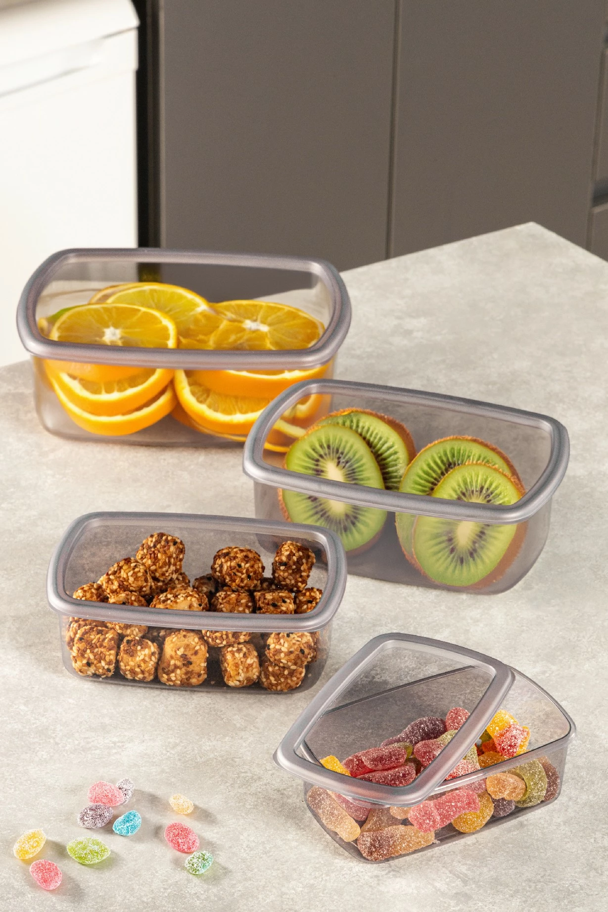 Set kuti plastike për organizim, 4 copë, SYBOX4LUKRSK