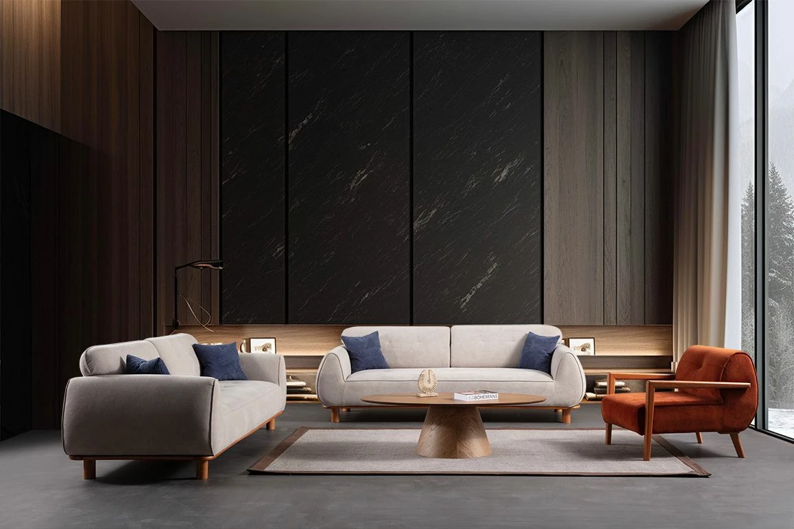 Karrige krahu Drop Berger, Atelier del Sofa, e bardhë