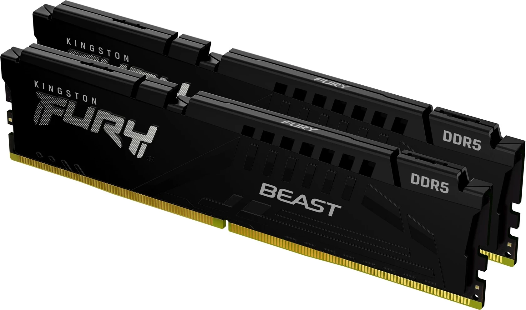 RAM Memorje Kingston FURY Beast, 128GB (2x64GB), DDR5, 5600MT/s, CL36, me heatsink, E zezë