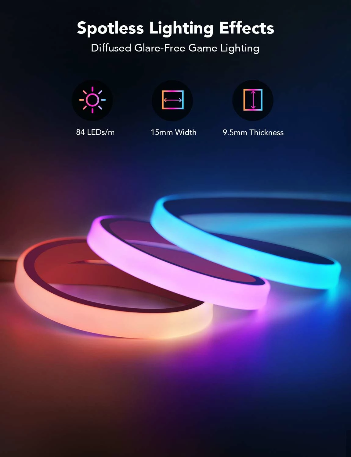 Shirit neon LED Govee H61C3 3m RGBIC Bluetooth, prizë EU