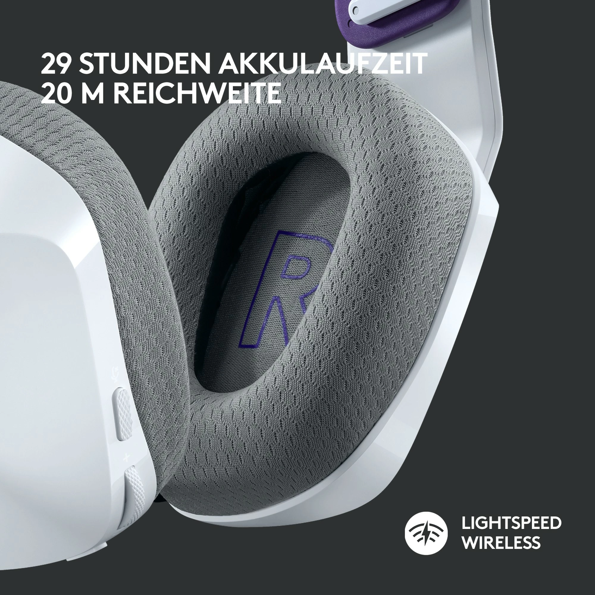 Kufje gaming Logitech G733 LIGHTSPEED, Wireless, RGB, të bardha