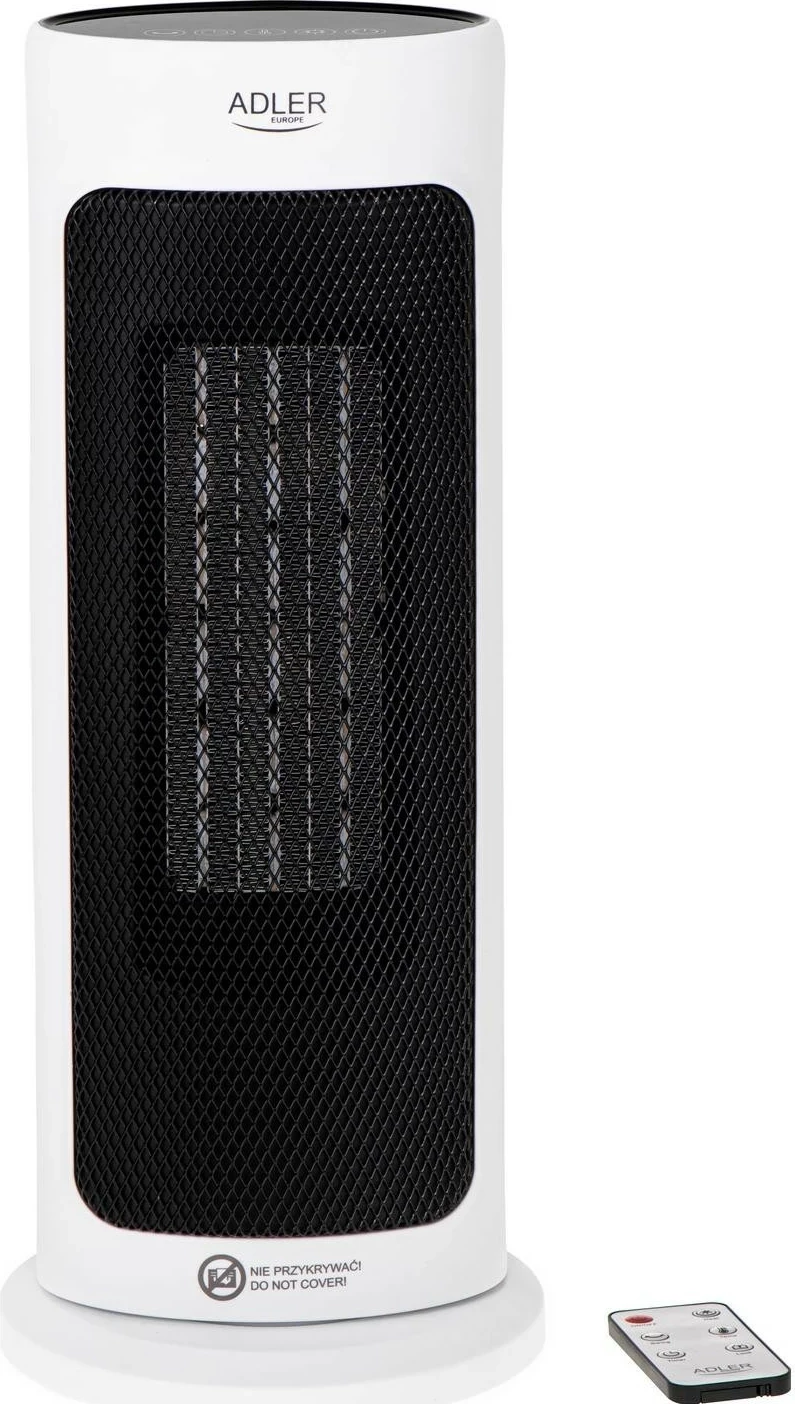 Ngrohës me ventilator Adler AD 7738, 2000W, plastikë, bardhë-zi