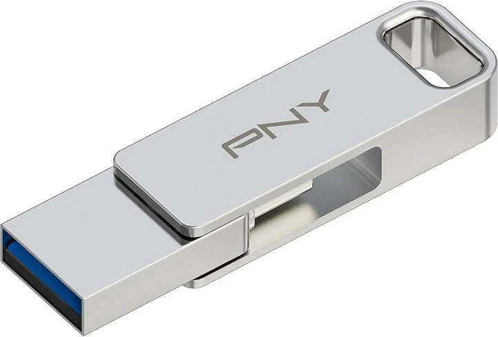 Pendrive PNY DUO LINK P-FDI128DULINKTYC-GE, 128GB, USB 3.2, Argjend