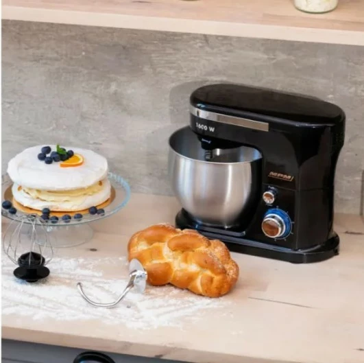 Mikser planetar MPM MRK-21, 5L, 1600W, i zi/argjendtë