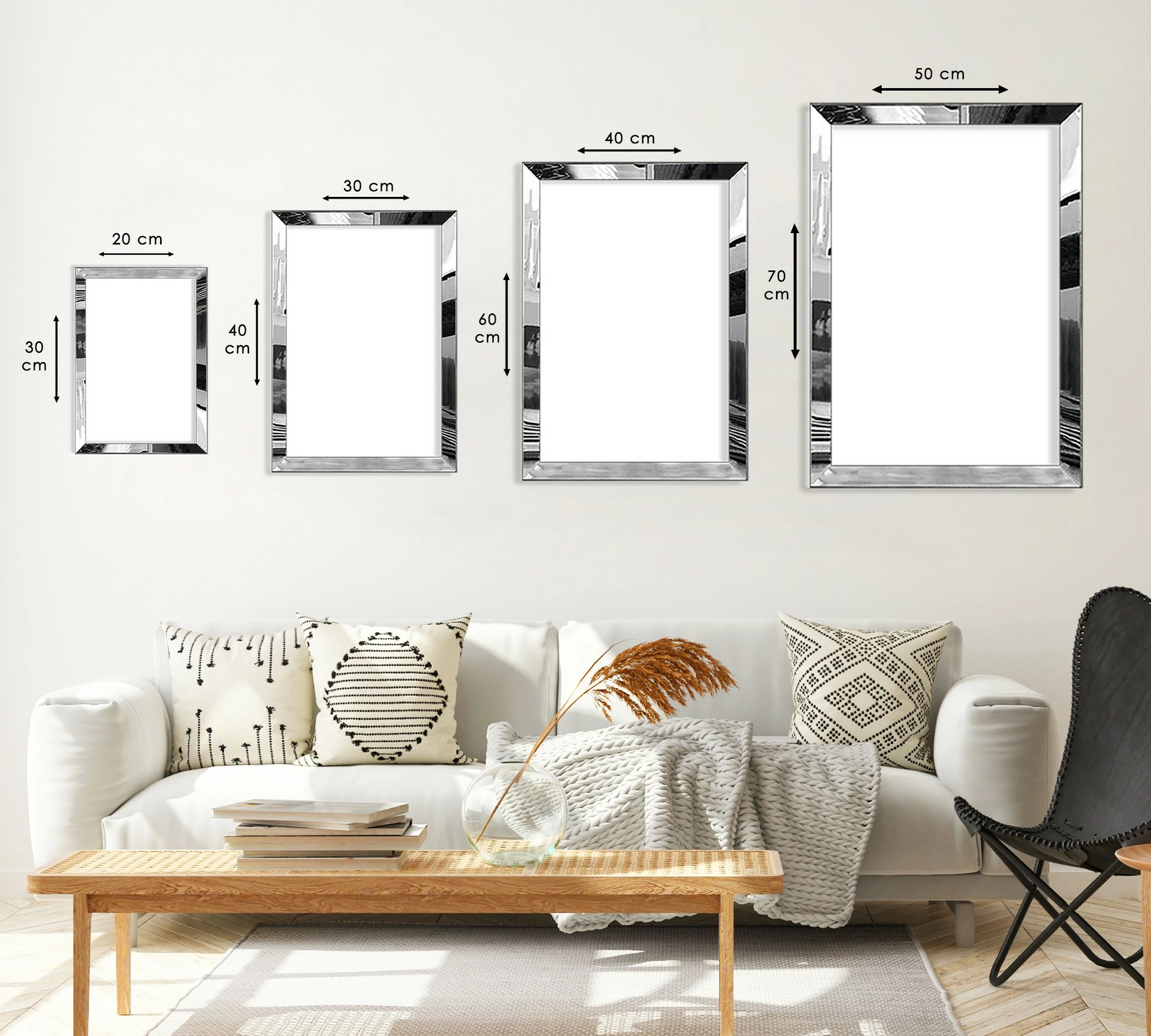 Pikturë dekorative MDF-Plexiglass (3 copë), Wallity, Huhu410, 40x60cm