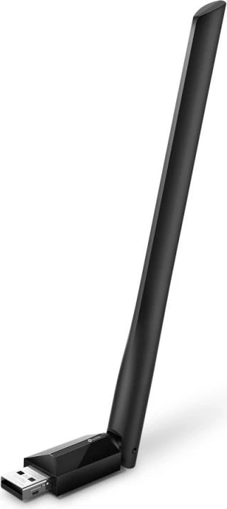 Adapter Wi‑Fi USB, TP-Link, Archer T2U Plus, AC600 me antenë 5dBi, i zi