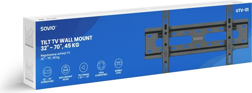 Mbajtës TV SAVIO UTV-01, 32" - 70", i zi