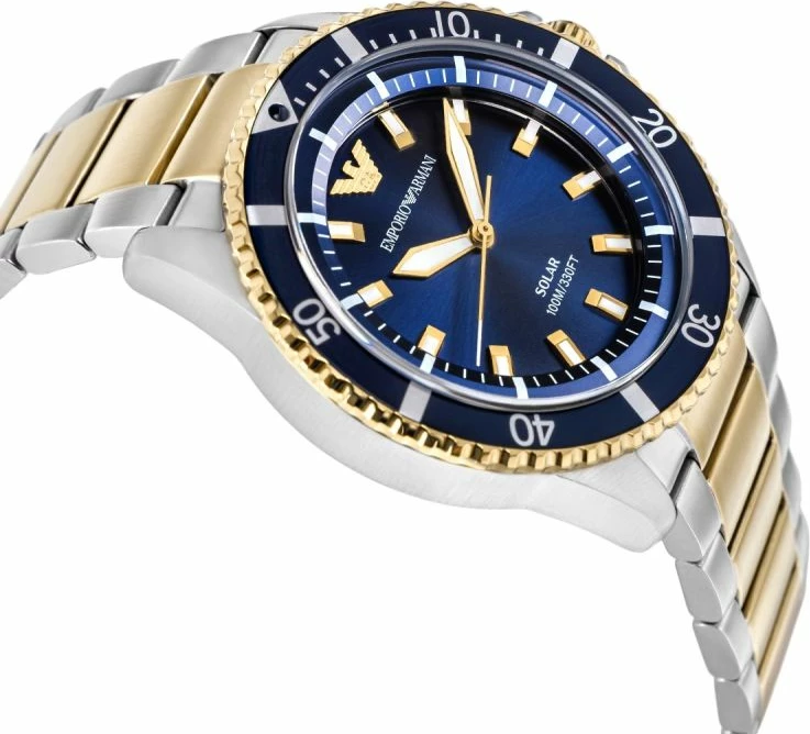 Orë dore meshkuj Emporio Armani World Explorer AR11738, dyngjyrëshe
