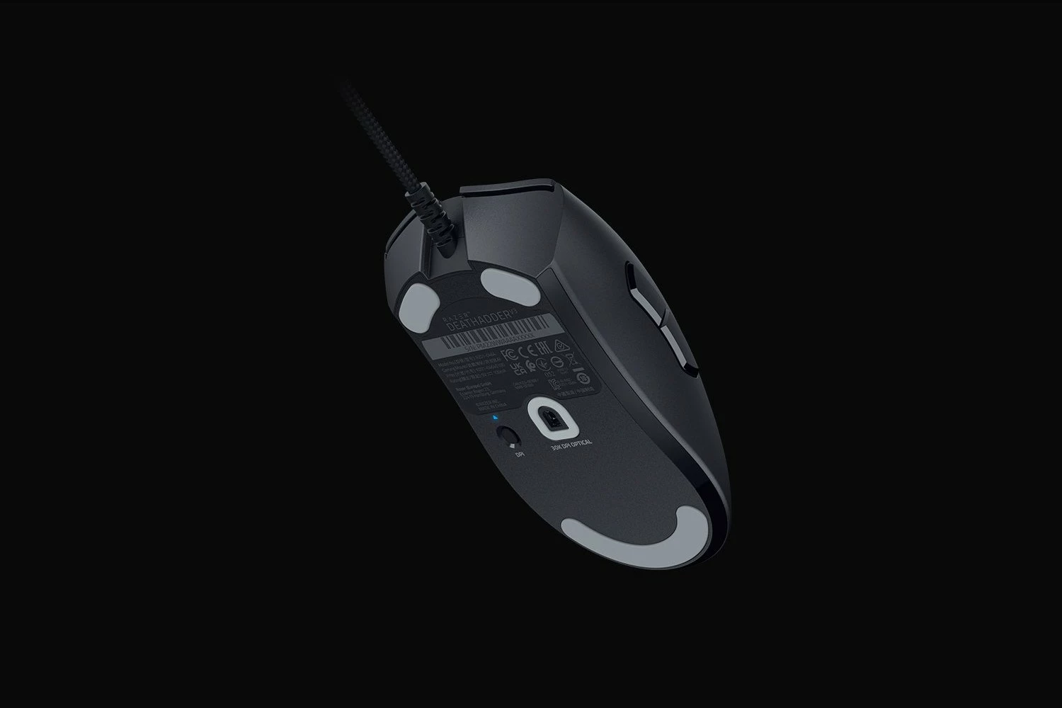 Maus Razer DeathAdder V3, Djathtas, Optik, USB Type-A, 30000 DPI, Zi