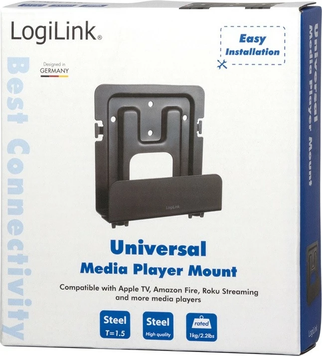 Mbajtës universal LogiLink BP0049 për media player, çelik, i zi