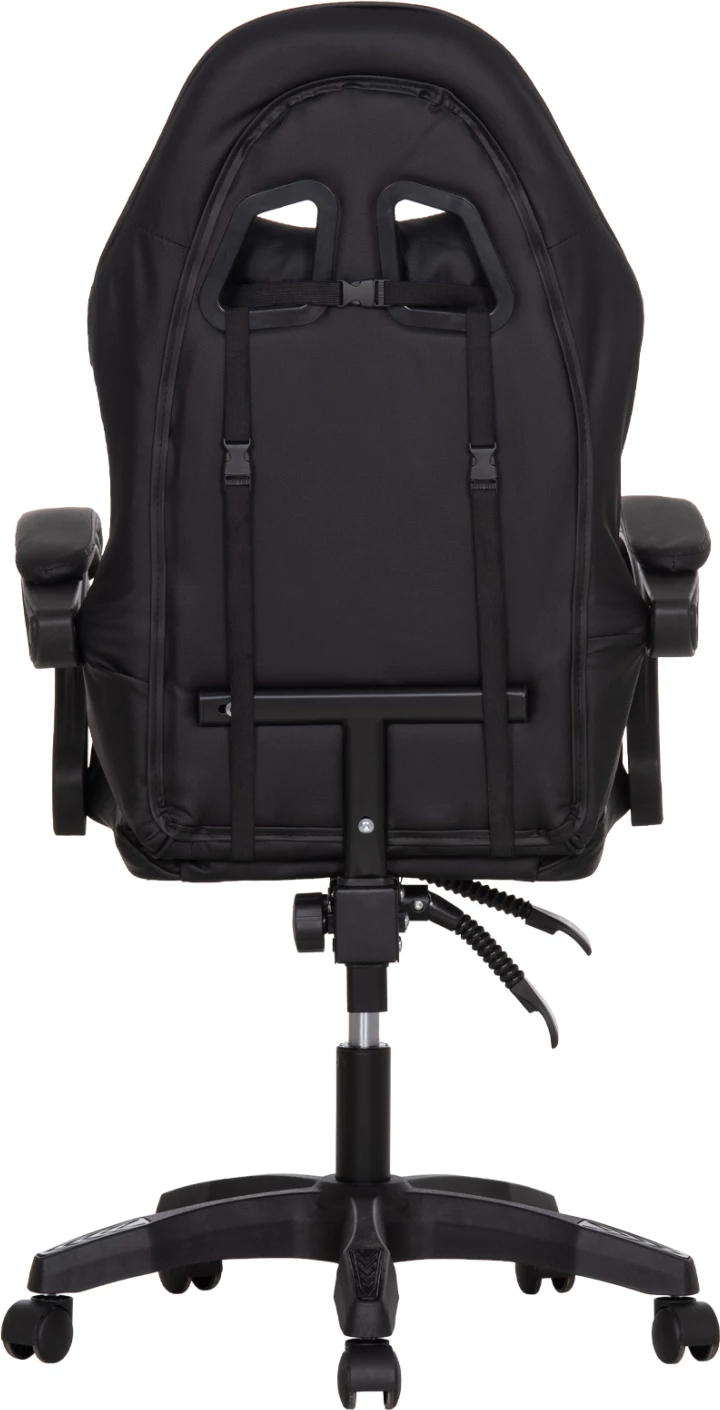 Karrige gaming STRATUS FH1231.01, e zezë, me jastëkë për mes dhe qafë, 62x62x119cm