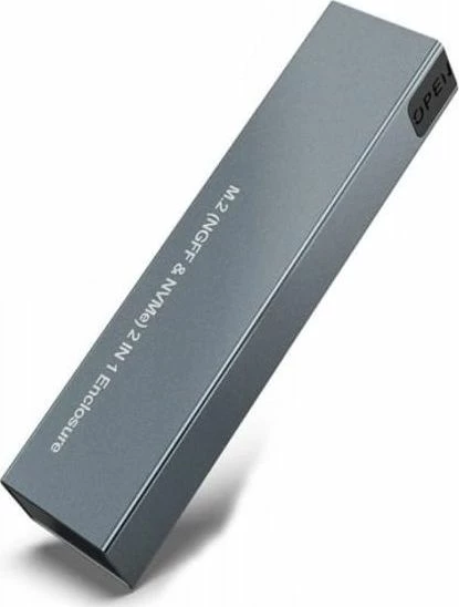 Kasë e jashtme për SSD M.2 Zenwire 1026903592, NVMe/SATA, USB-C 3.2 Gen 2 10Gbps, deri 2TB, Space Gray