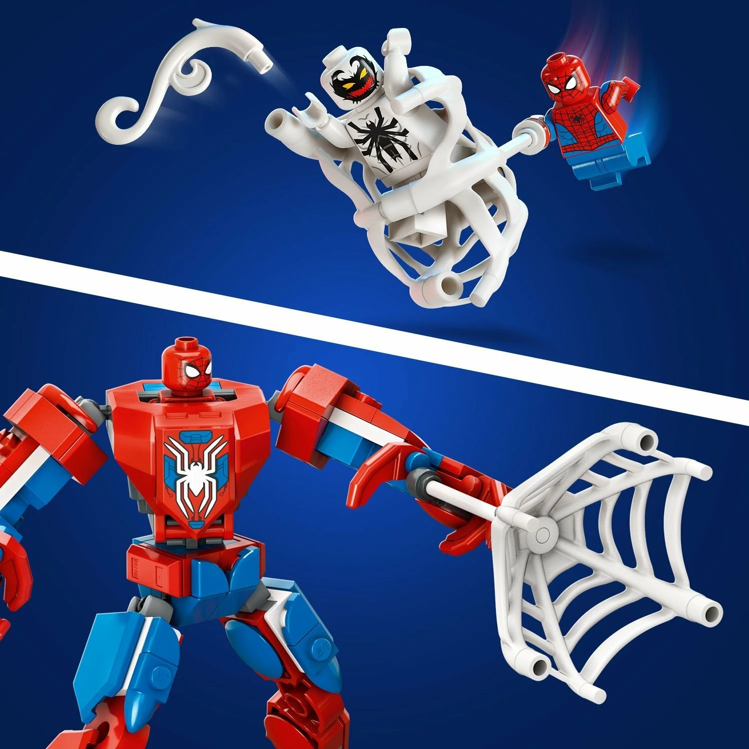 Set ndërtimi LEGO Marvel Mech Spider-Man vs. Anti-Venom 76308, 107 pjesë, 6+